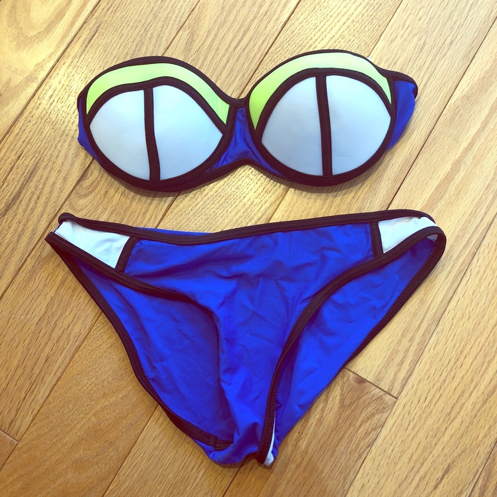 Royal Blue and White Bathing Suit | Size Small